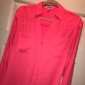 Express Bright Pink portofino shirt